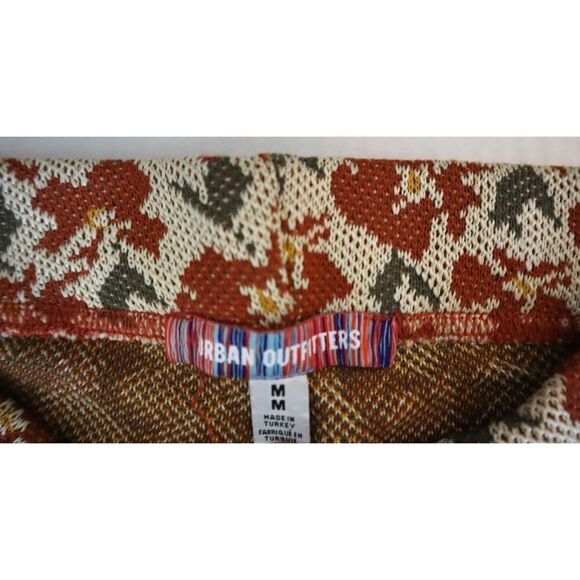 Urban Outfitters OB1575976 Women's Sz M Floral Elastic Waist Brocade Flare Pants - Picture 4 of 7